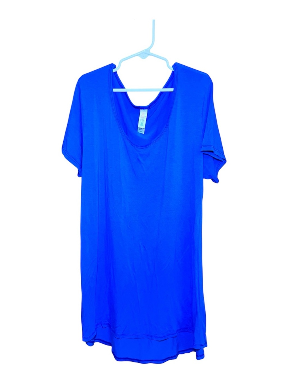 LuLaRoe Women's Scoop Neck Short Sleeve Top - Bright Blue
